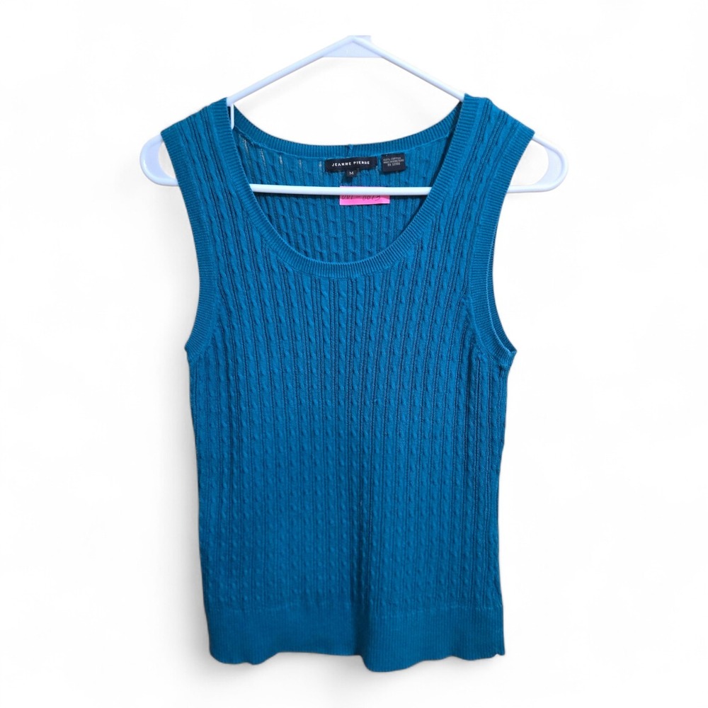 Jeanne Pierre Women's Sweater Sleeveless Size Med Excellent Cond